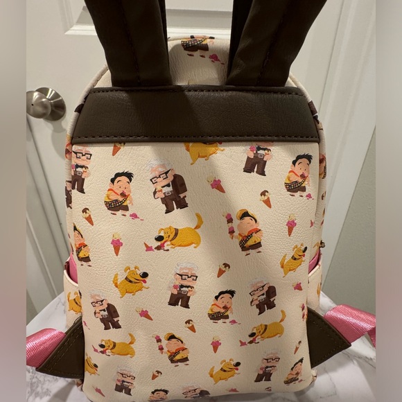 Pre Owned- Loungefly Disney Parks Backpack - Cream and Pink - Picture 3 of 9